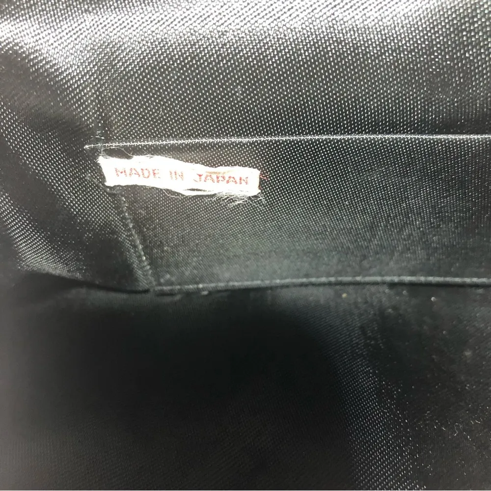 Antique vintage black beaded purse with chain handle. - Image 6