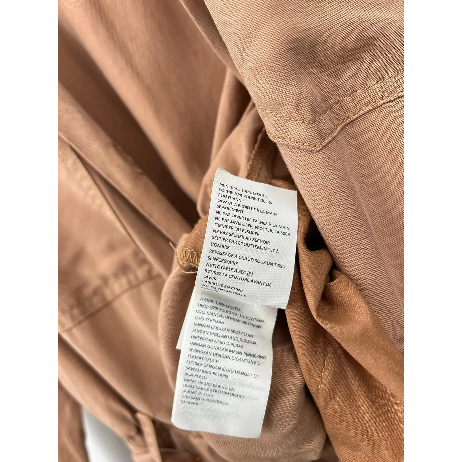 Bardot REVOLVE 26/ S utility boiler suit jumpsuit tie One Piece Outfit Tan - Image 13