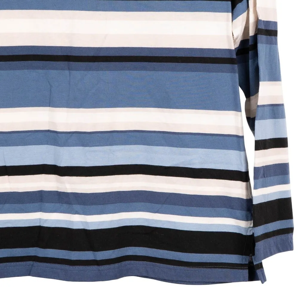 Erika Shirt Womens S NWOT Blue White Striped Long Sleeve Top Cotton Blend Basic - Image 3