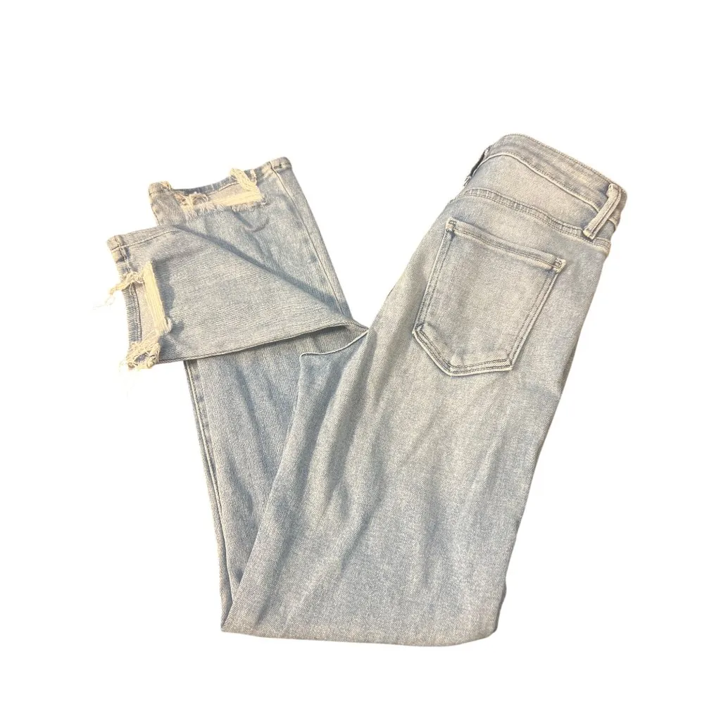 Just Black Denim High Rise Button Fly Skinny Jeans Distressed Made USA Sz 27 - Image 4