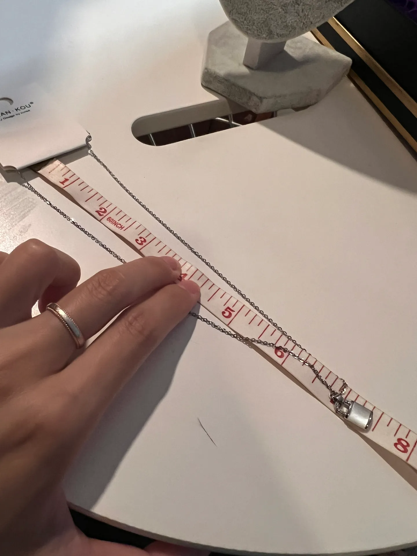 925 silver Plated Lock Chain Necklace - Image 3