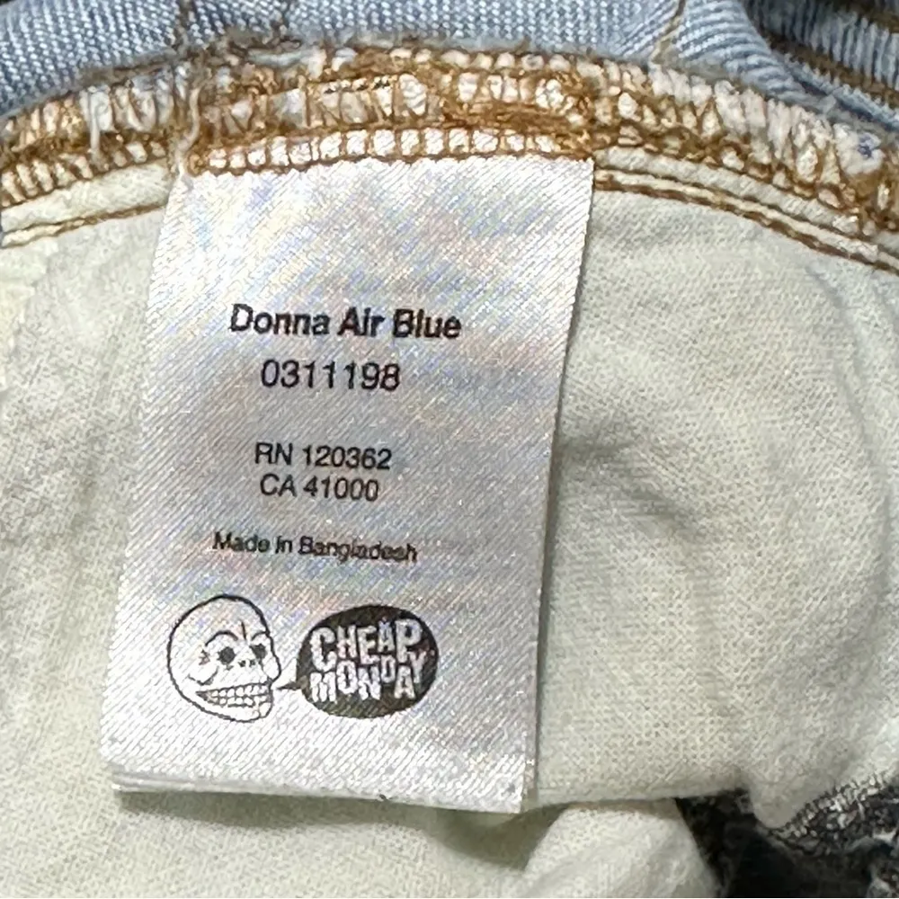 Cheap Monday Women’s Size 26 30 Air Blue Destroyed Donna High Rise Ankle Jeans - Image 7