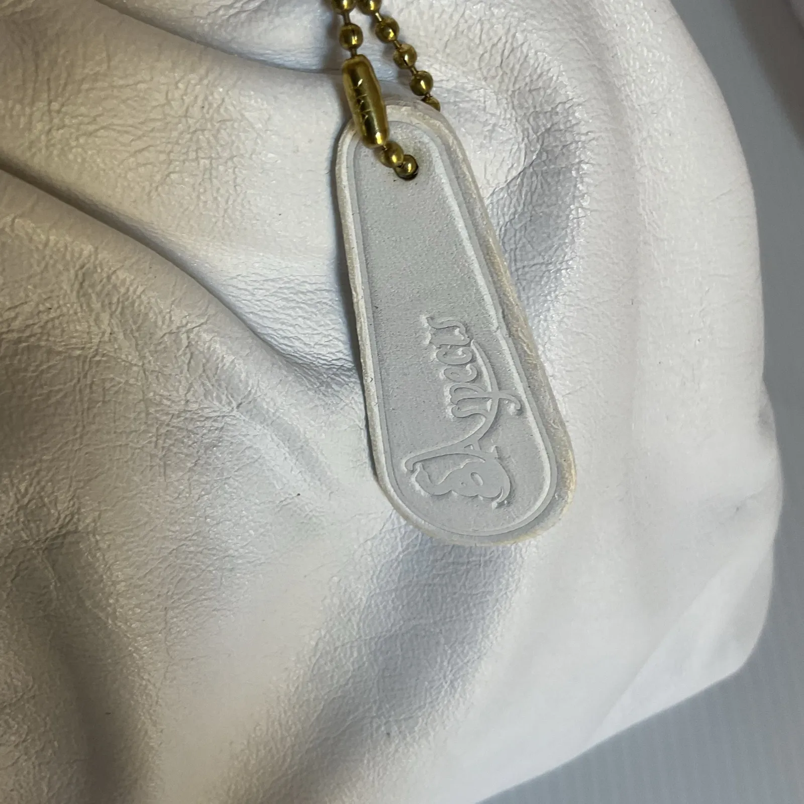 Vintage Aspects 90s Y2K Style White Faux Leather Shoulder Bag Ruched Flap Purse - Image 14