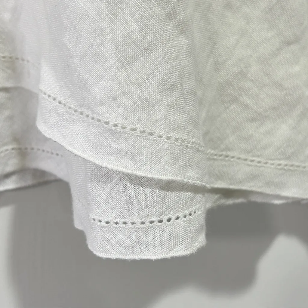 Eileen Fisher  white linen tank size large - Image 4