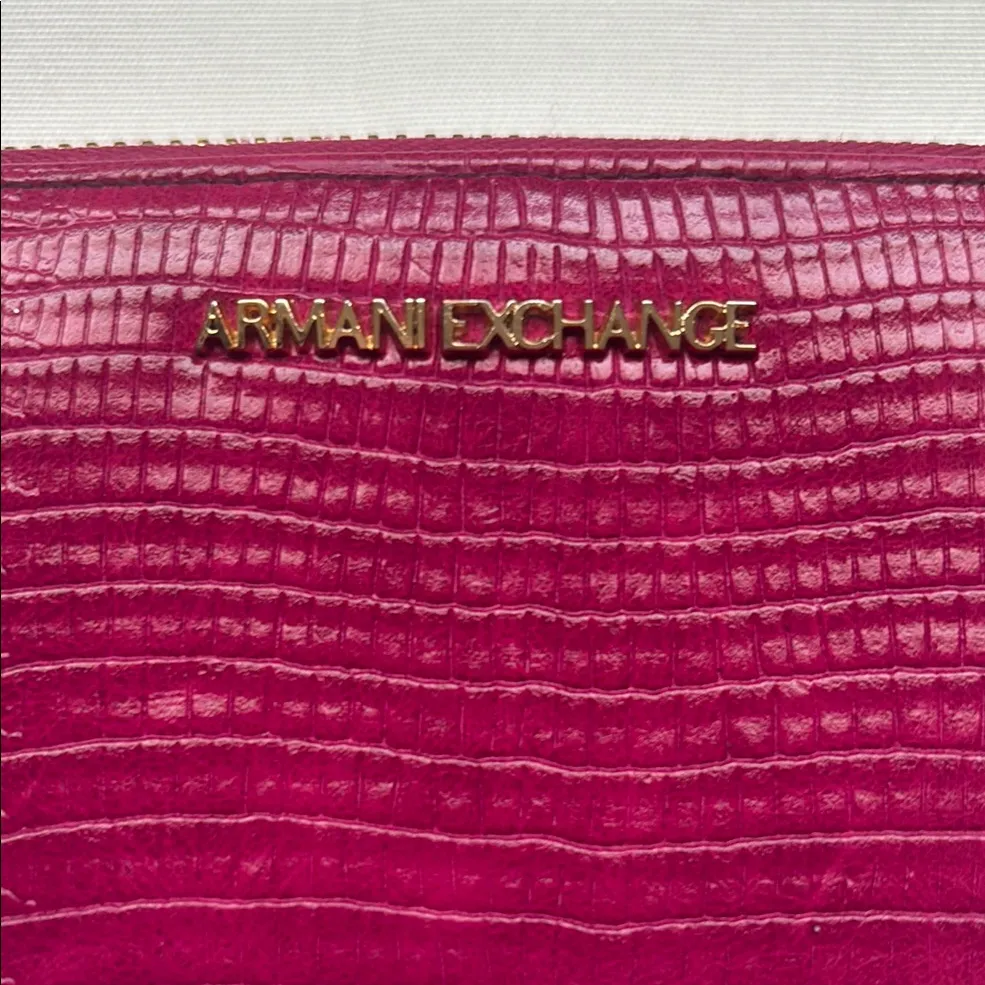 Armani Exchange Textured Wallet Pink GUC - Image 2