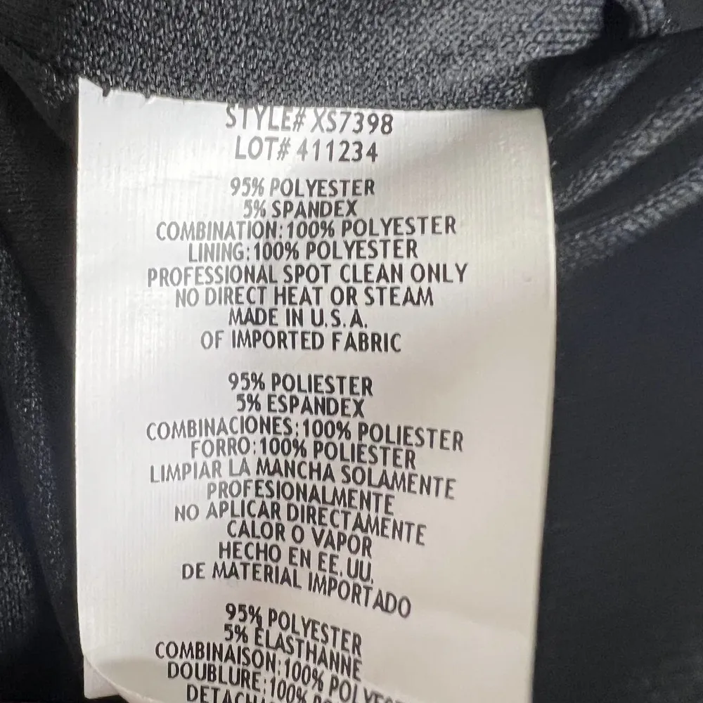 Xscape Black Beaded Chiffon Cape Evening Sheath Dress Size 4 - Image 5