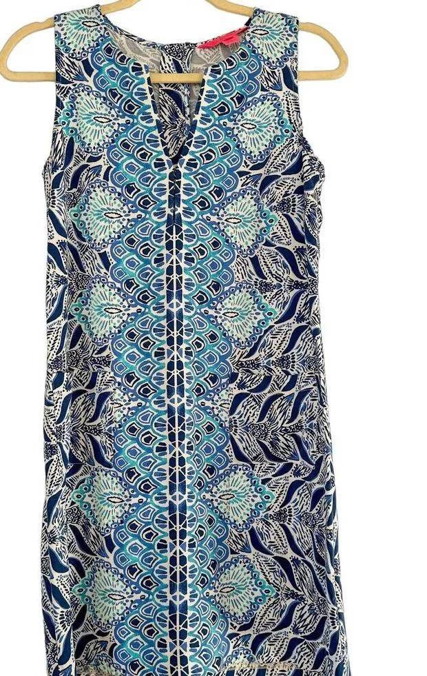 Lilly Pulitzer Dress Kelby Stretch Shift Dress A Mermaid's Tale 0 - Image 2