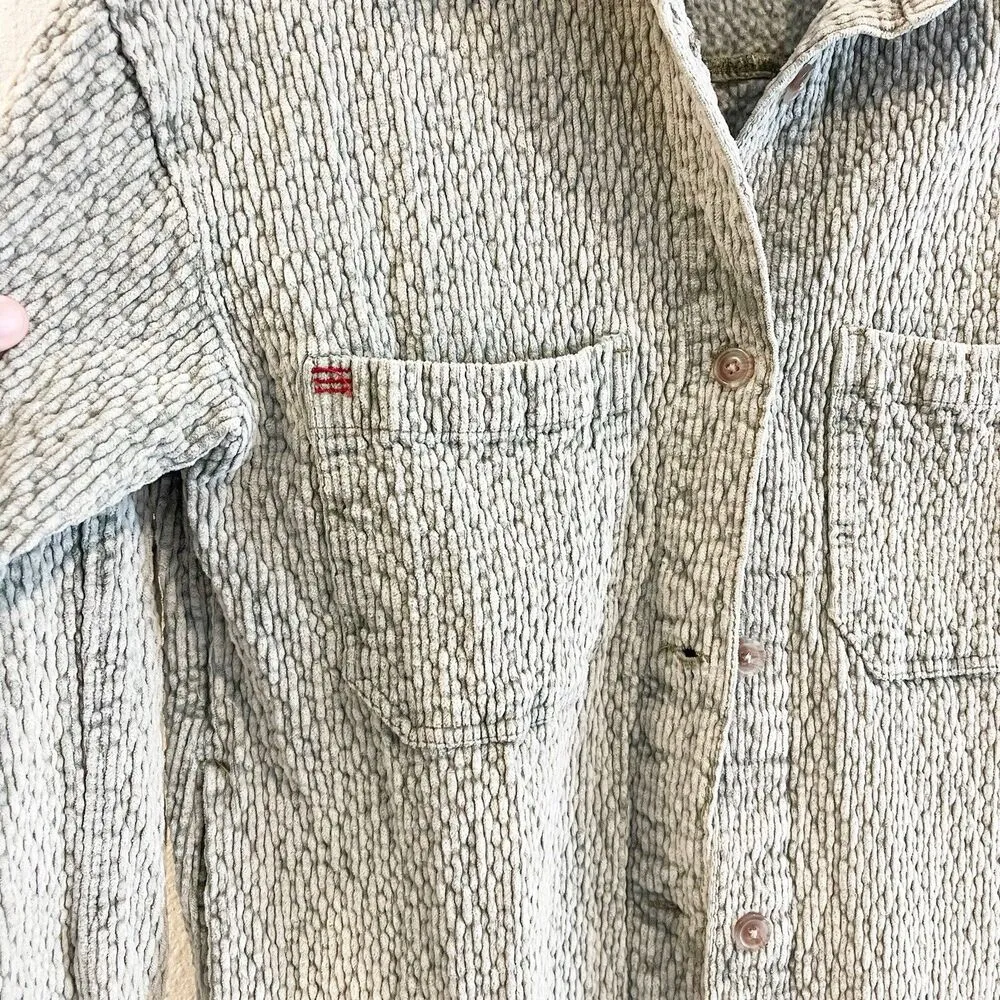 Urban Outfitters BDG Jacket Womens XS Green Corduroy Shacket Grandmacore - Image 6