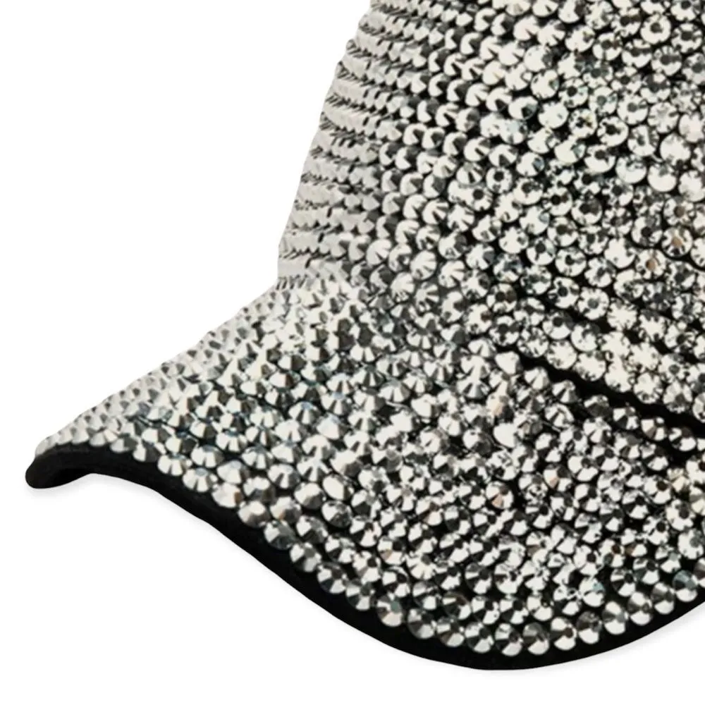 🆕Luxury Crystal Diamond Rhinestone Hat Black - Image 2