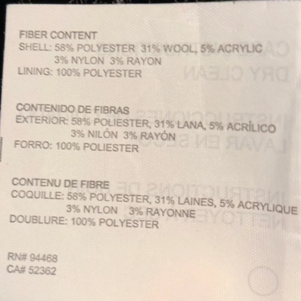 ESPRIT wool blend button down with hood Size M - Image 8