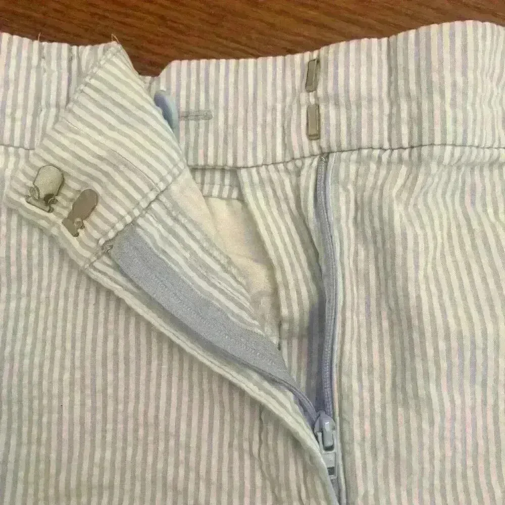 Classic Preppy Country Club Seersucker Chinos Summer Resortwear Shorts Size 12 - Image 8