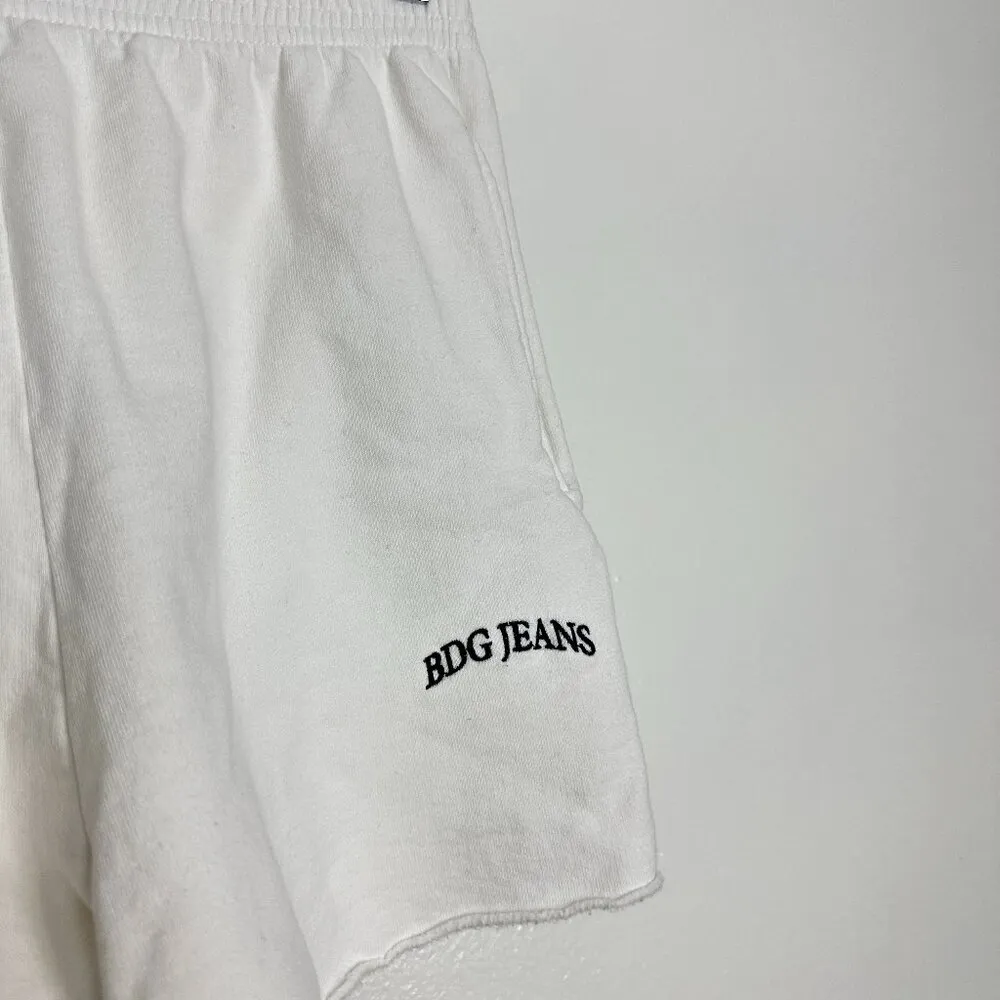 BDG Jogger Shorts in White Size Small - Image 2