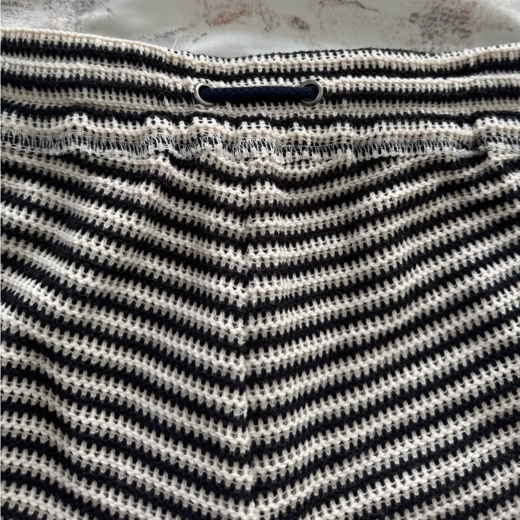 Splendid striped navy blue and white Textured Knit shorts, size XS pockets boho - Image 15