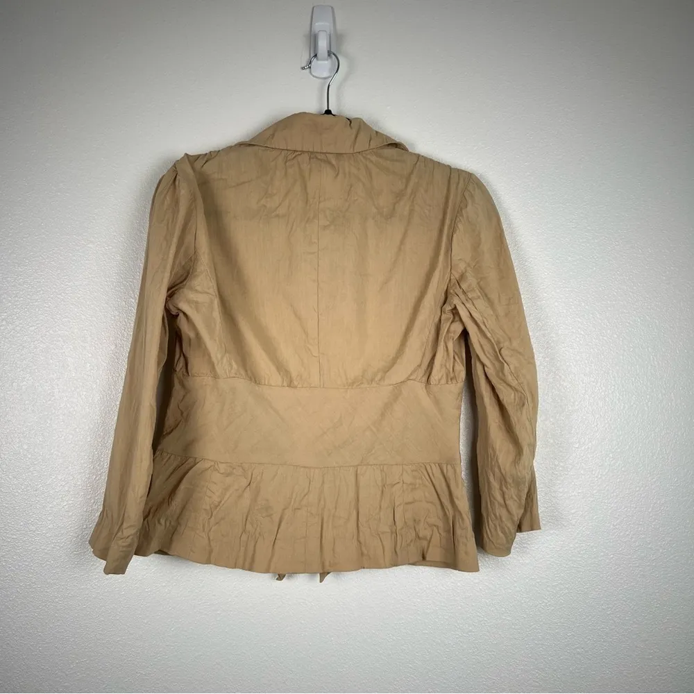 Theory Linen Blend Tie Front Blazer Sz 2‎ - Image 7