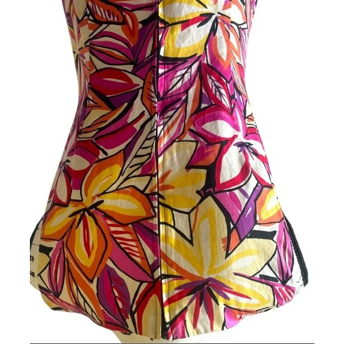 dBy Ltd.‎ Multicolor Floral Print Sleeveless Sheath Y2K Dress Women's 6 - Image 5
