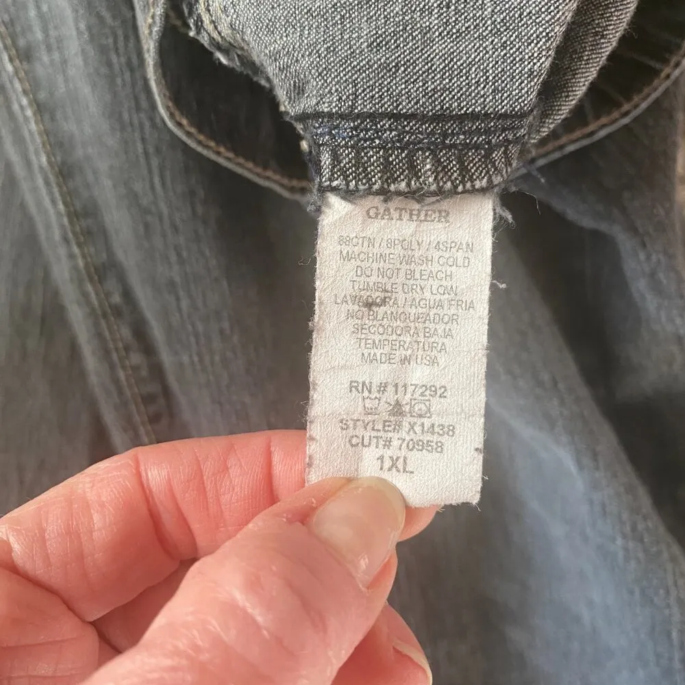 Gather Jeans women's 1XL medium wash stretchy elastic waist blue denim jeans - Image 6