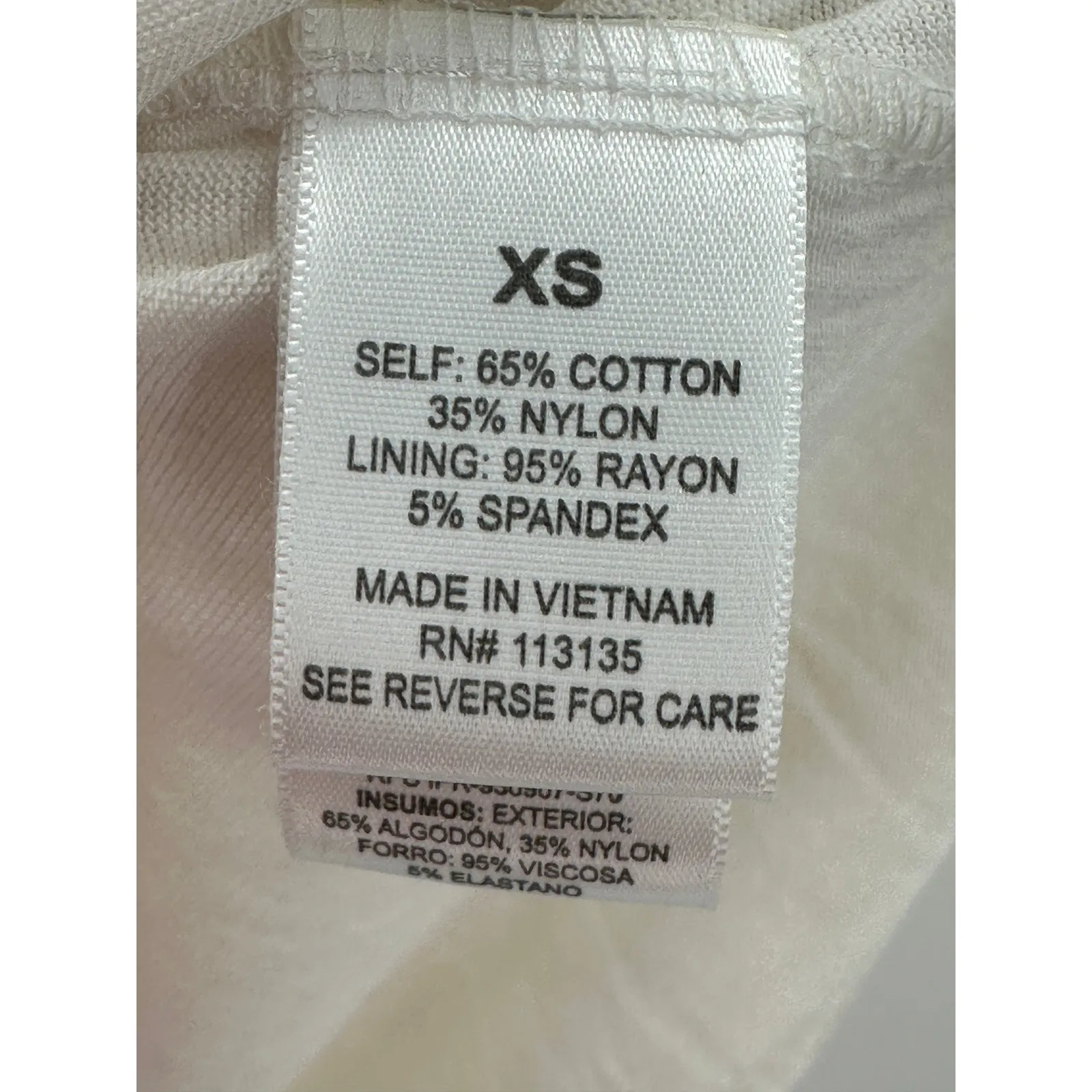 Leo Nicole Top Women XS NWT Off White Short Sleeve Sheer Floral Lace Tee - Image 6