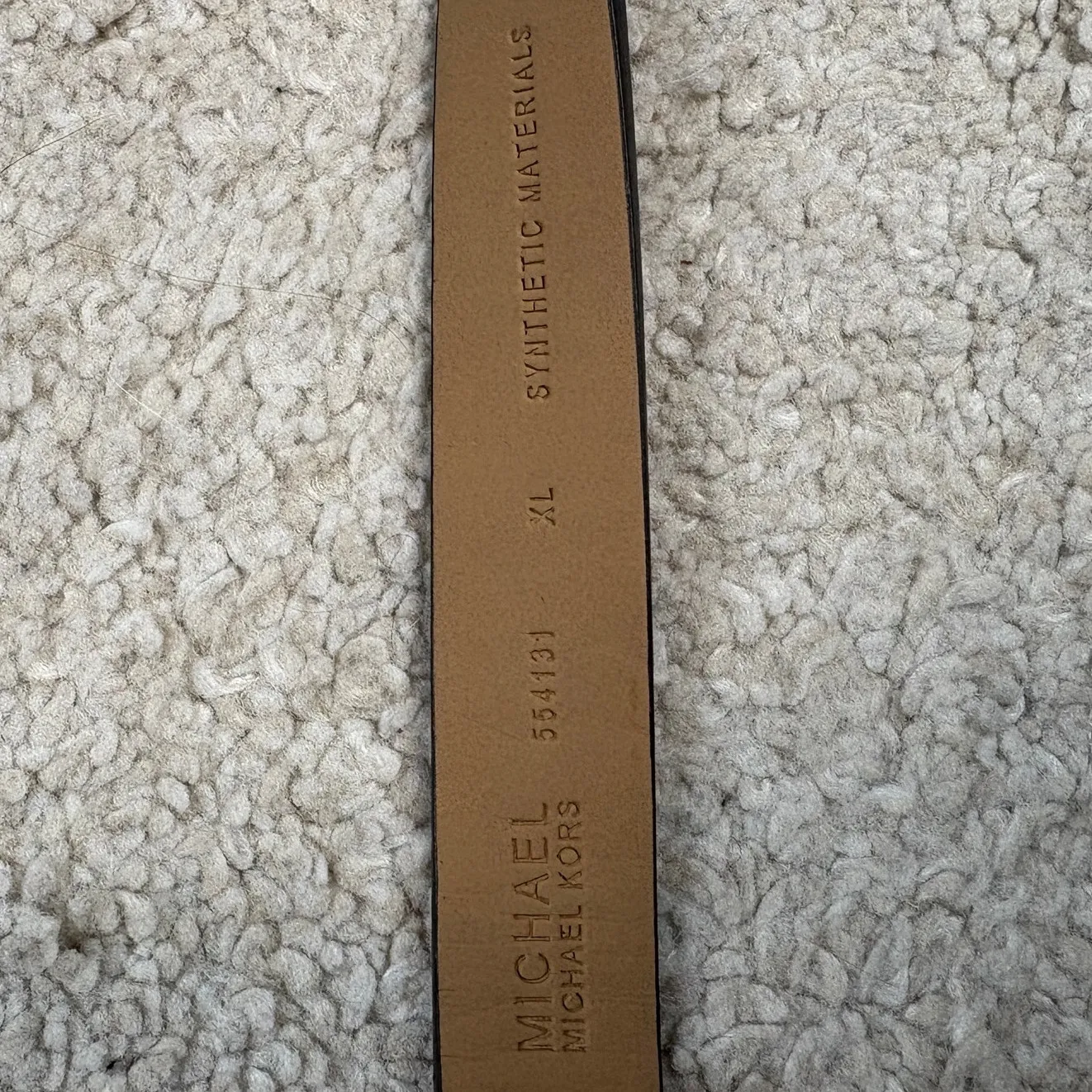 NWOT Michael Kors MMK Chain Zip Faux Leather Brown Logo Belt Bag Size XL - Image 6