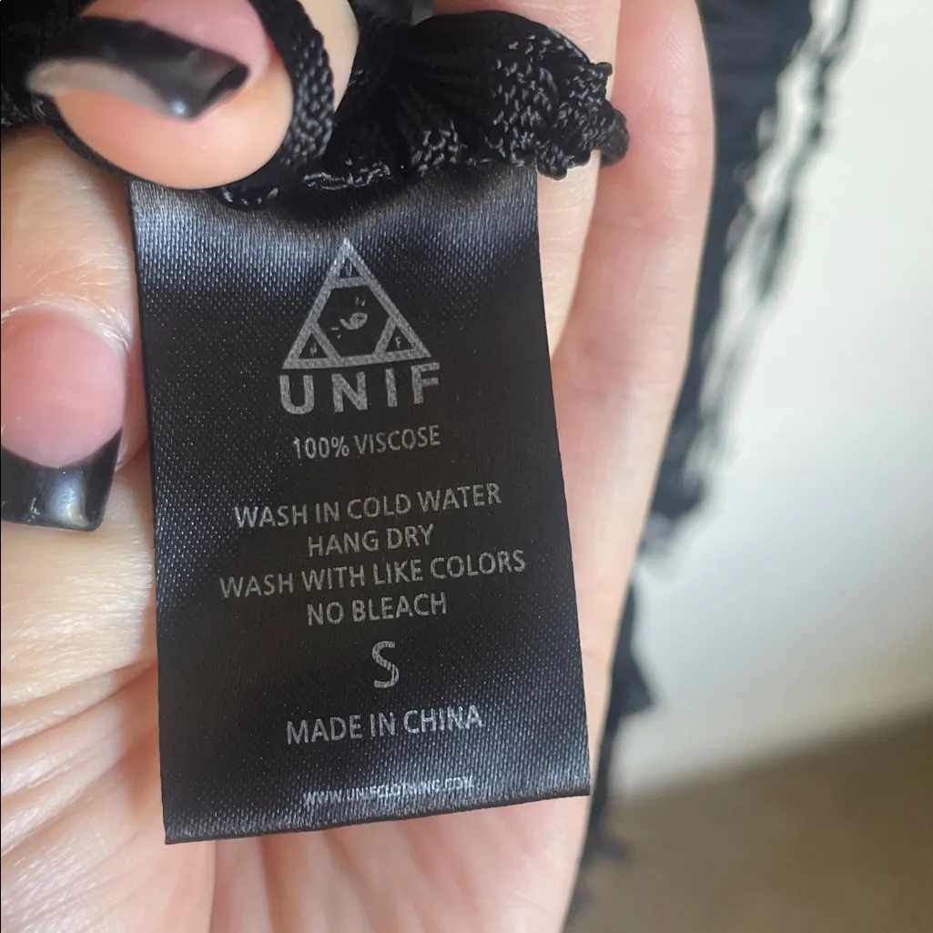 UNIF Jane Birkin Black Macrame Dress - Image 7