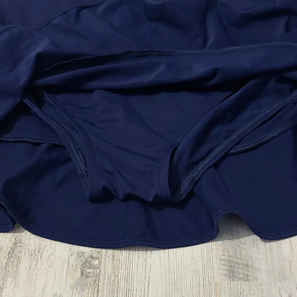 Lands' End Blue Floral Swim Top and Skirt Set Size 22W - Image 10