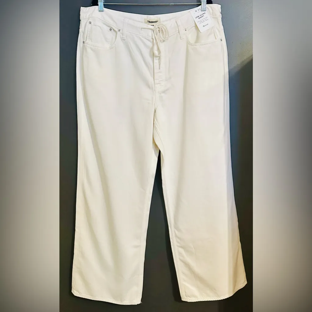NWT Madewell Women’s Low-Slung Baggy Jean Airy Denim - 33 - Vintage Canvas - Image 2