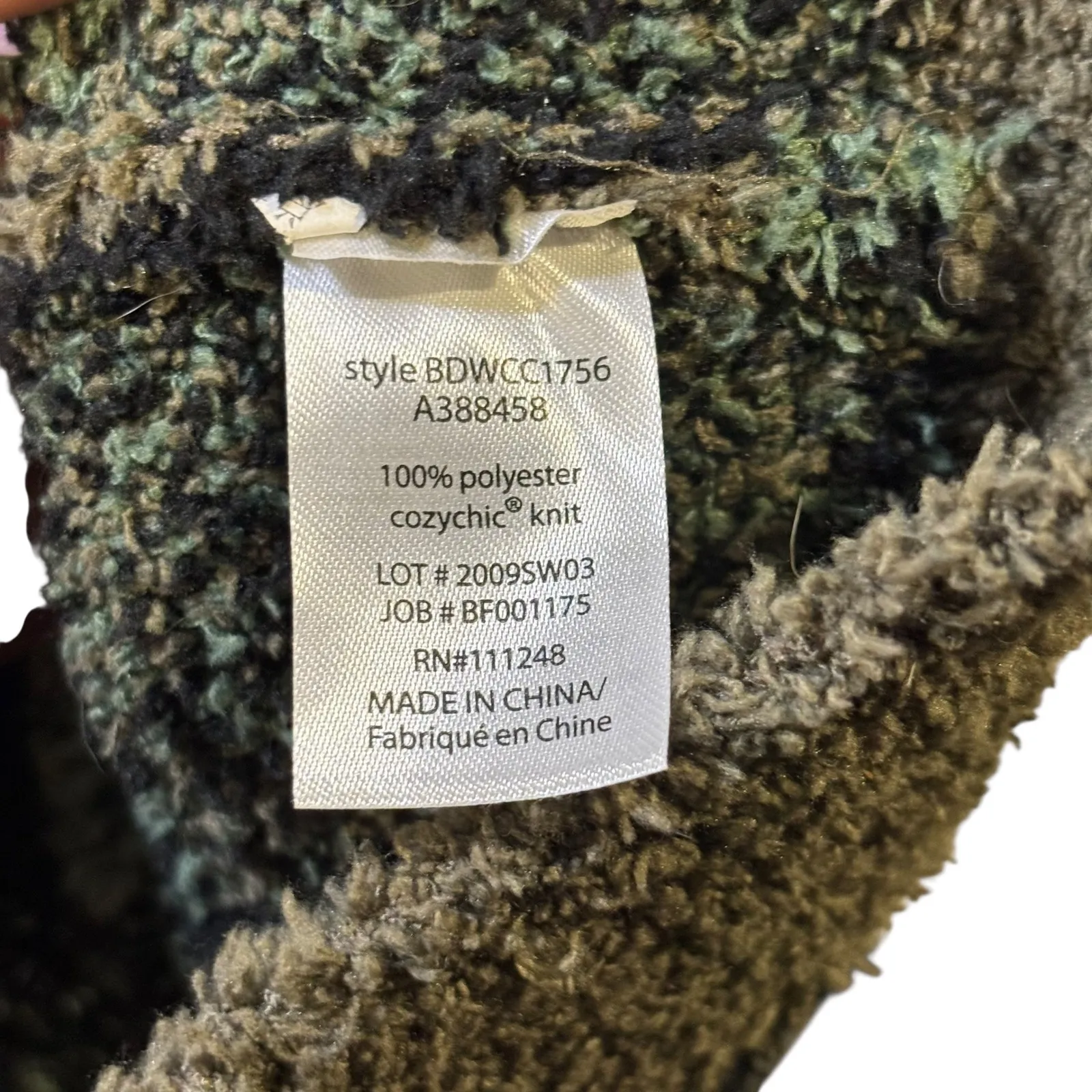 Barefoot Dreams CozyChic‎ Camo Print Pullover Sweater Women's Small - Image 5