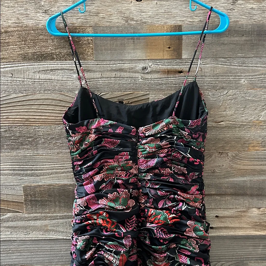 Hutch Tisha Black Floral Tiered Ruched Maxi Dress Size 2 NWT - Image 6