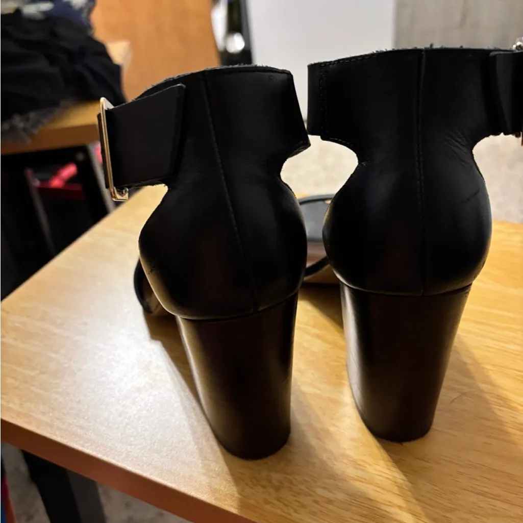 Steve Madden leather block heels black 8 - Image 3