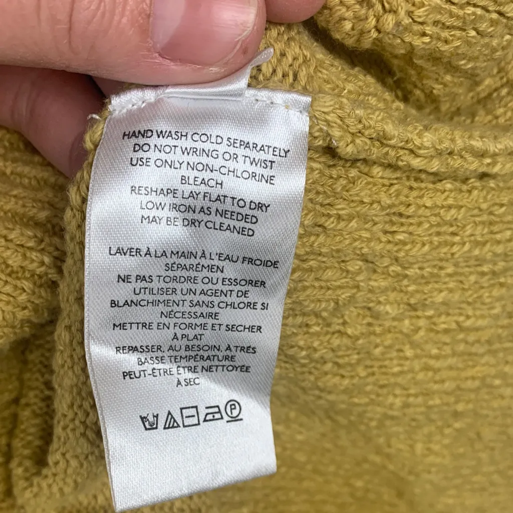 Free people beach size XL yellow sweater tunic dress bell Mustard Knit - Image 9