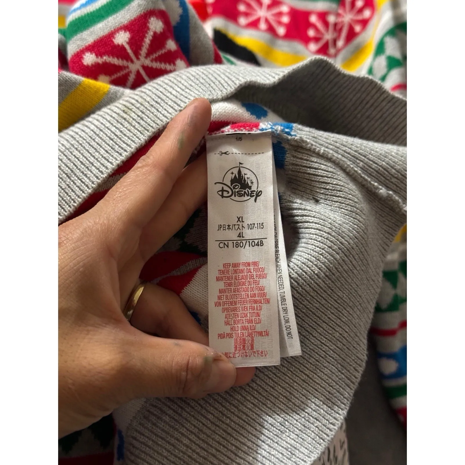 Disney Store Minnie Mouse Holiday Sweater Womens Christmas Sz XL‎ - Image 3