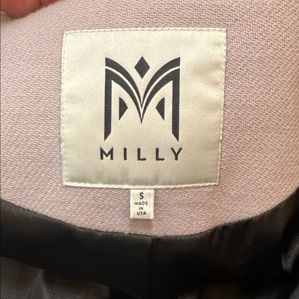 Milly Runway Crimson Wool Overcoat Jacket Small - Image 6