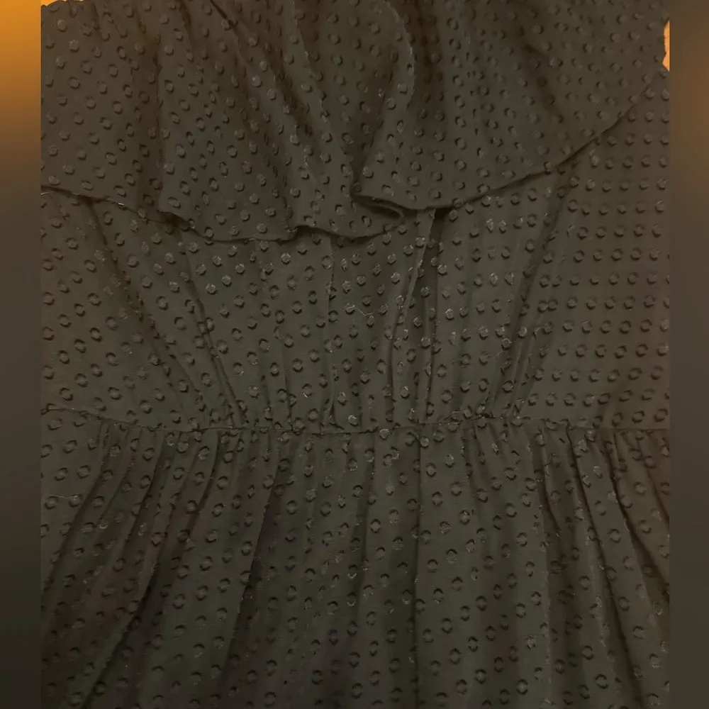 SHOSHANNA Swiss Dot Ruffled One ShoulderBlack Size 4 - Image 2