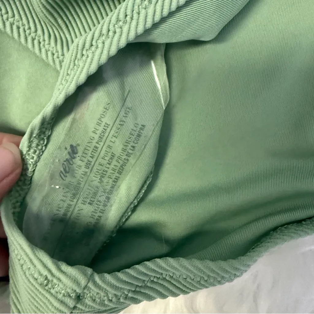 Aerie Swim High-Rise Bikini Bottoms Green Size XL NWT - Image 5