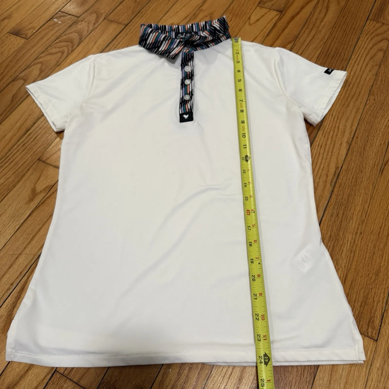 Bad Birdie Cattail Sandstorm Cream Golf Performance Polo Shirt Size Medium - Image 7