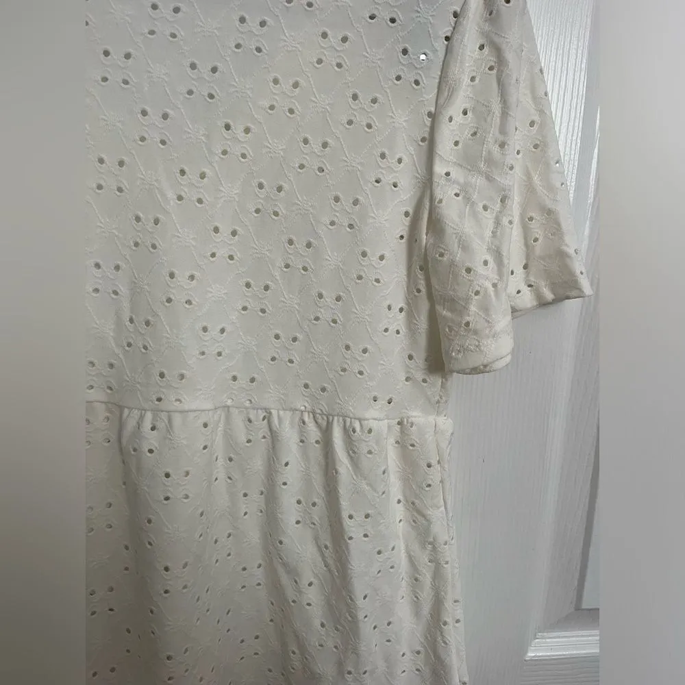 Cream Peplum Top from Bobeau. Size Small - Image 7