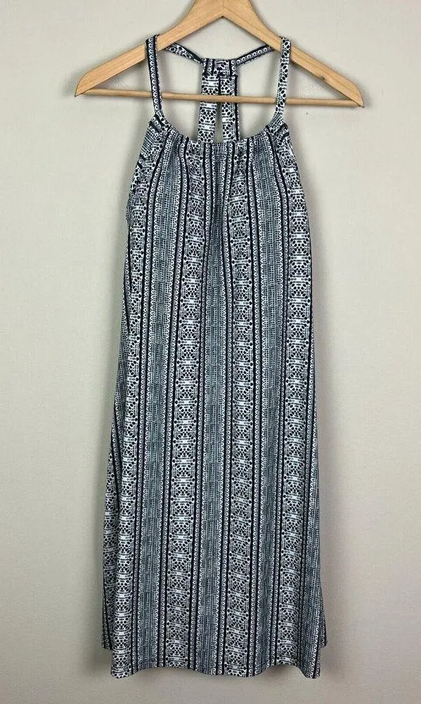 Prana Dress Medium Black White Print Quinn Sleeveless Built in Bra Active Casual - Image 13