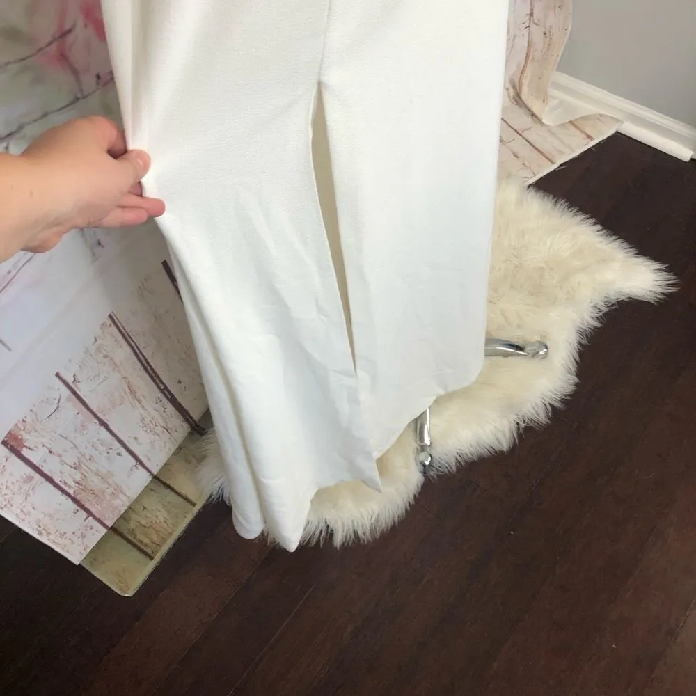 Dress the population Gracelyn off white blouson gown - Image 10