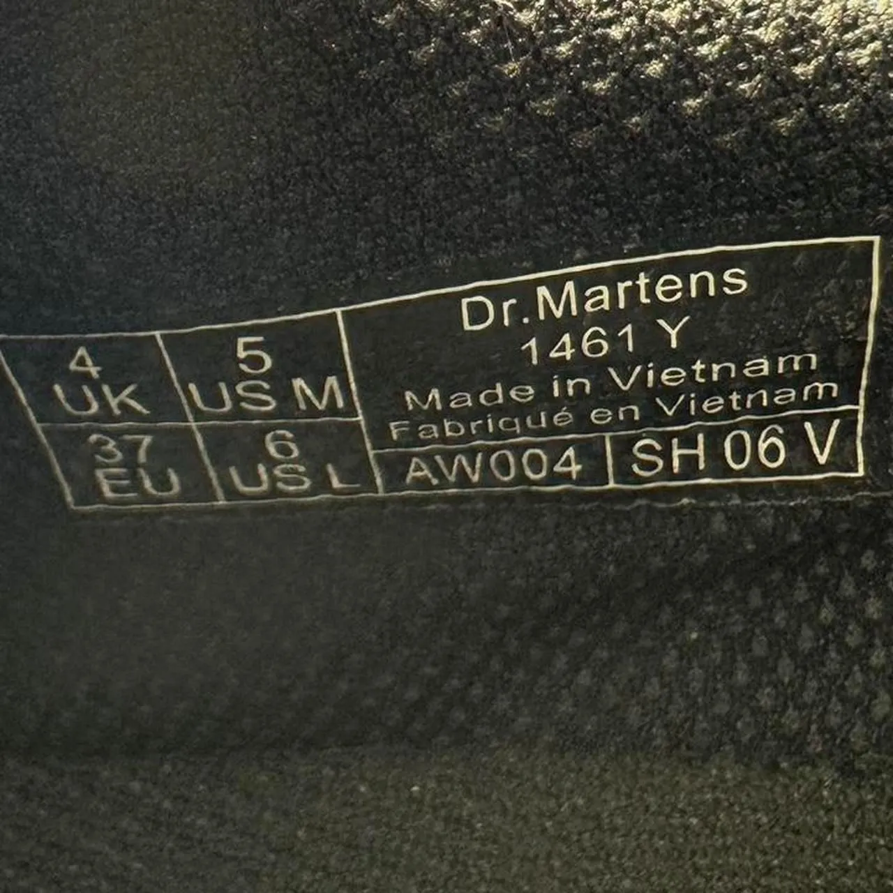 Dr. Martens 1461Y Black Leather Oxford Shoes Unisex US M5/L6/EU 36 - Image 5