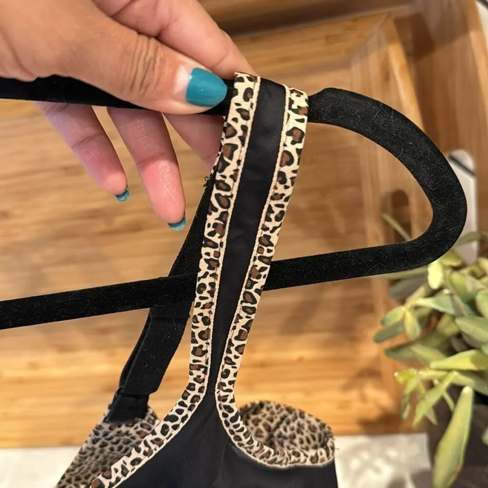 Olga wide strap leopard print accents underwire not lined T - Image 3