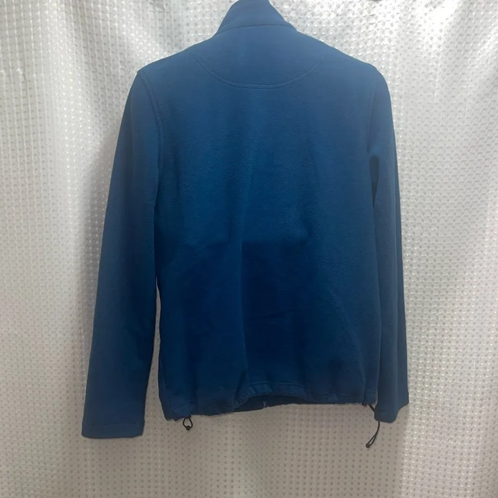 Natural Reflections Womens Jacket sz M BLUE Fleece Full Zip Elastic Waist - Image 4