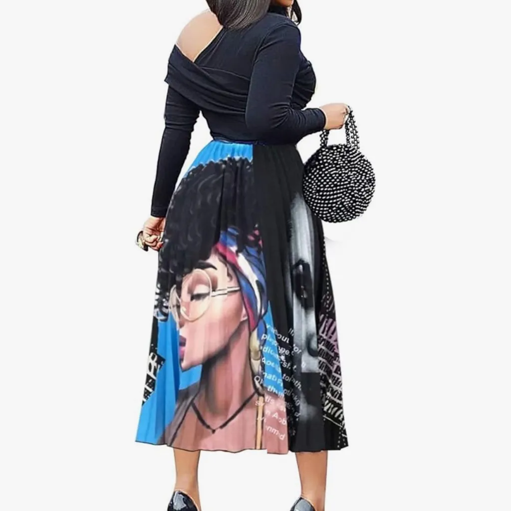 ThusFar Women's Graffiti Pleated Elastic Waist A - Image 3