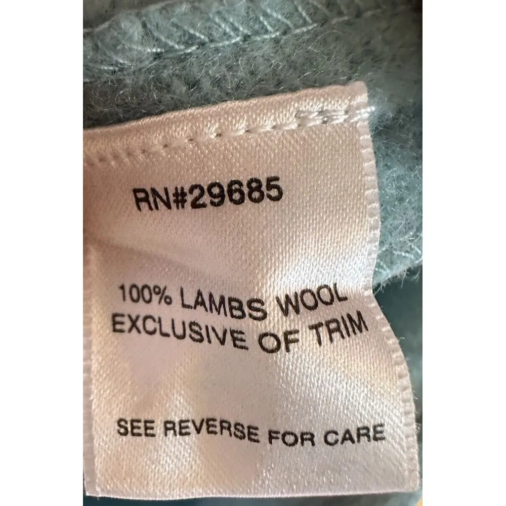 Women's Pendelton Lambs Wool Blue Jacket Blazer Long Sleeve Size M‎ - Image 11