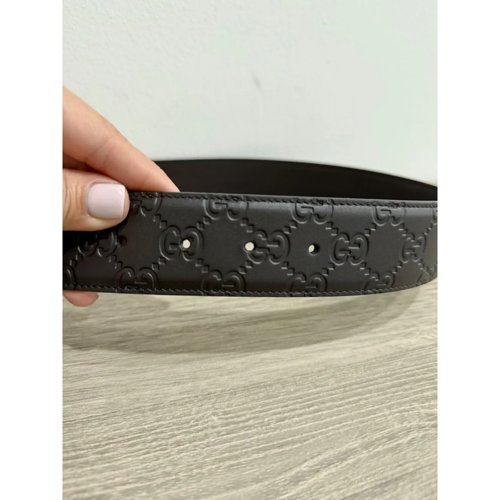 Gucci Interlocking Silver GG Buckle Embossed Leather Hip Belt Brown 80 cm / 32'' - Image 7