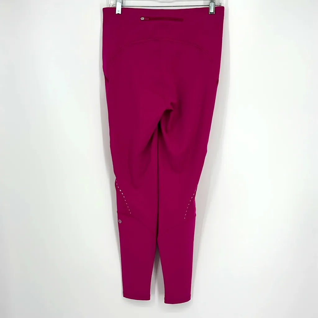 Lululemon Rain Repellent HR Running Tights Women’s Size 10 in Wild Berry NEW! - Image 9