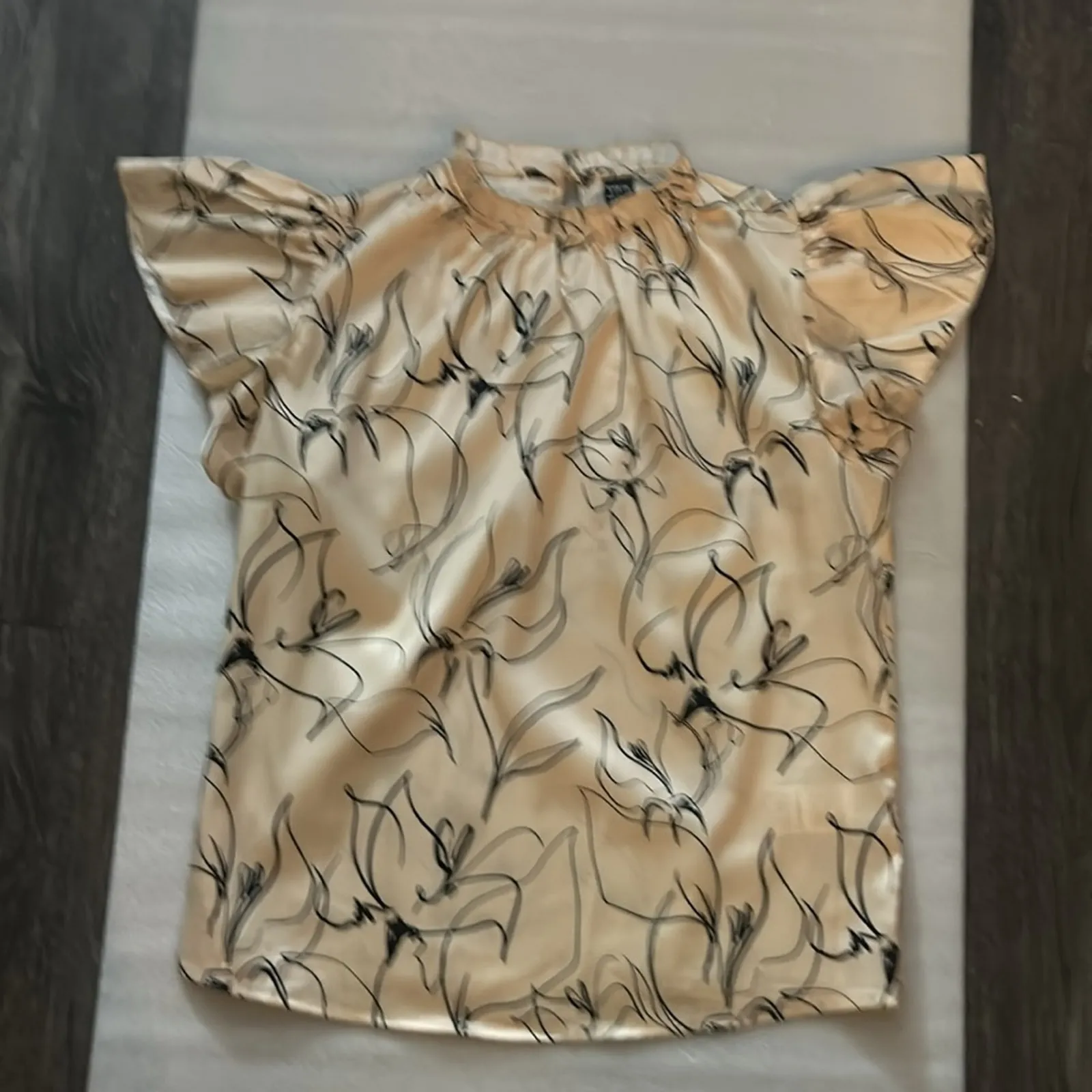 SHEIN BIZwear Floral Print Multicolor Top XS Corporate Siren Coquette Girl Print - Image 7