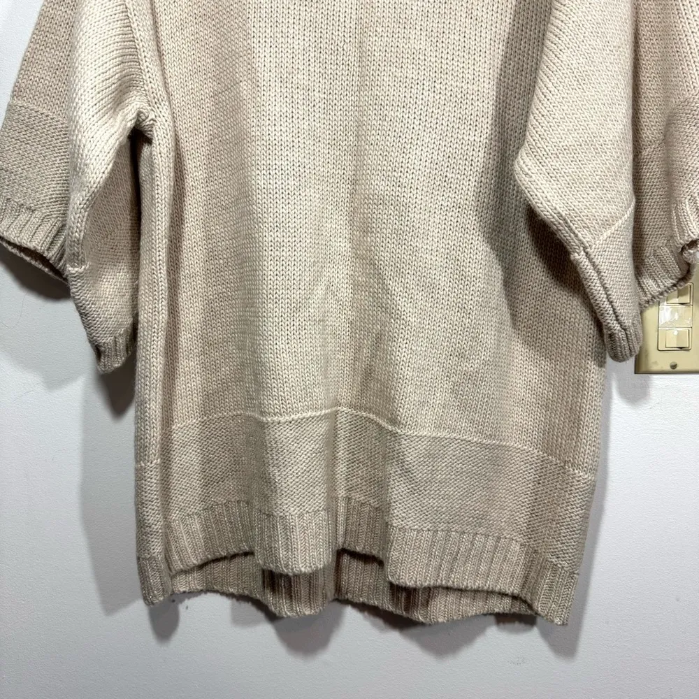 Soft Surroundings Beige Cowl Neck Knit Oversized Fit Sweater - Image 9