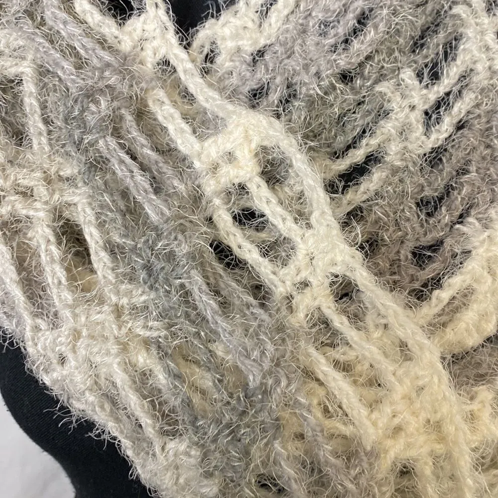 #132 CHAIN INFINITY super soft scarf Gray - Image 5