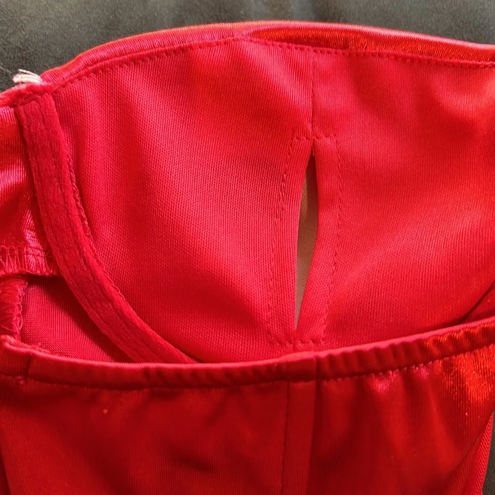 NWT Bodycon Red halter top corset dress Size M - Image 8