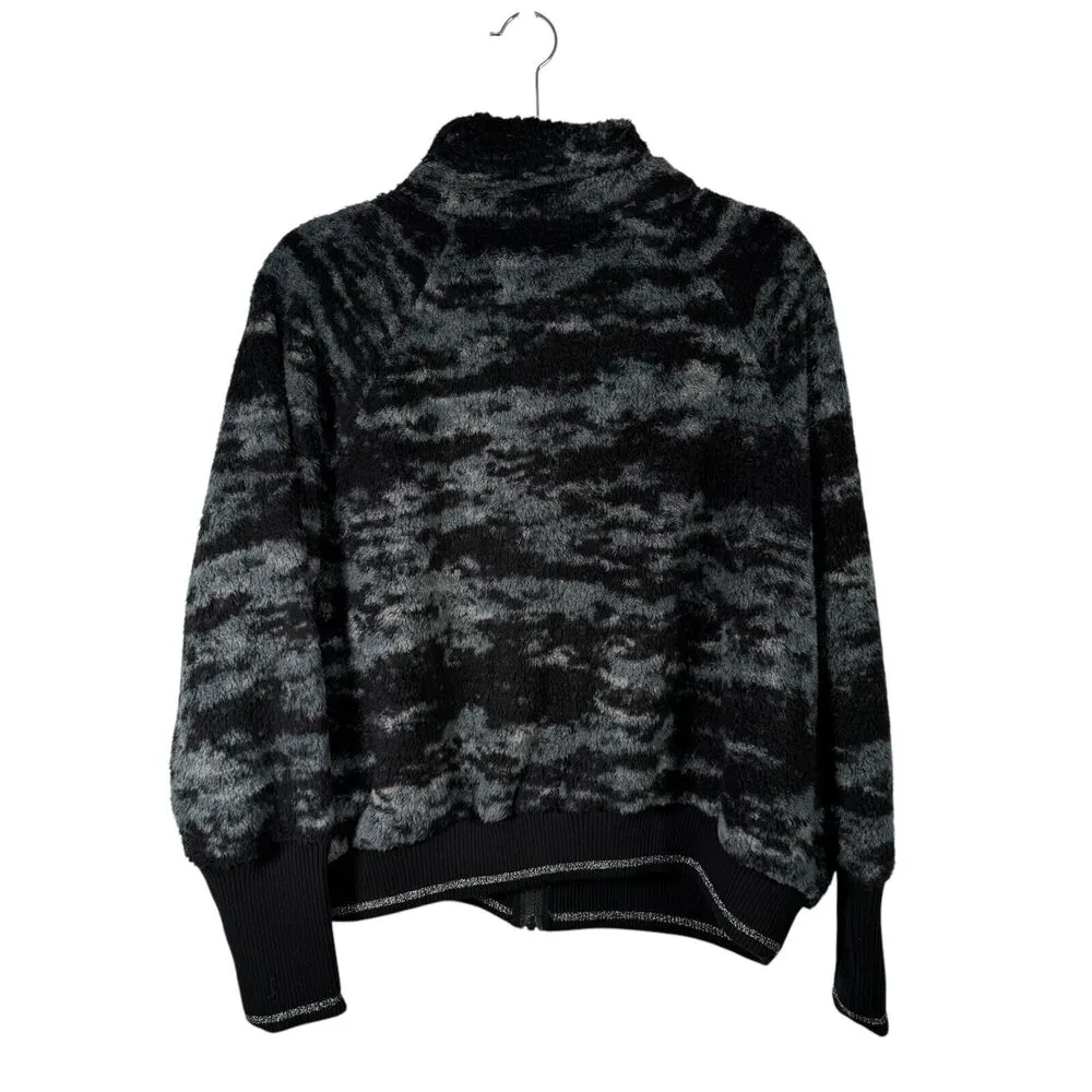 Athleta Tugga Sherpa Jacket Full Zip Fog Camp Black Camo Womens Plus Size 1x - Image 9