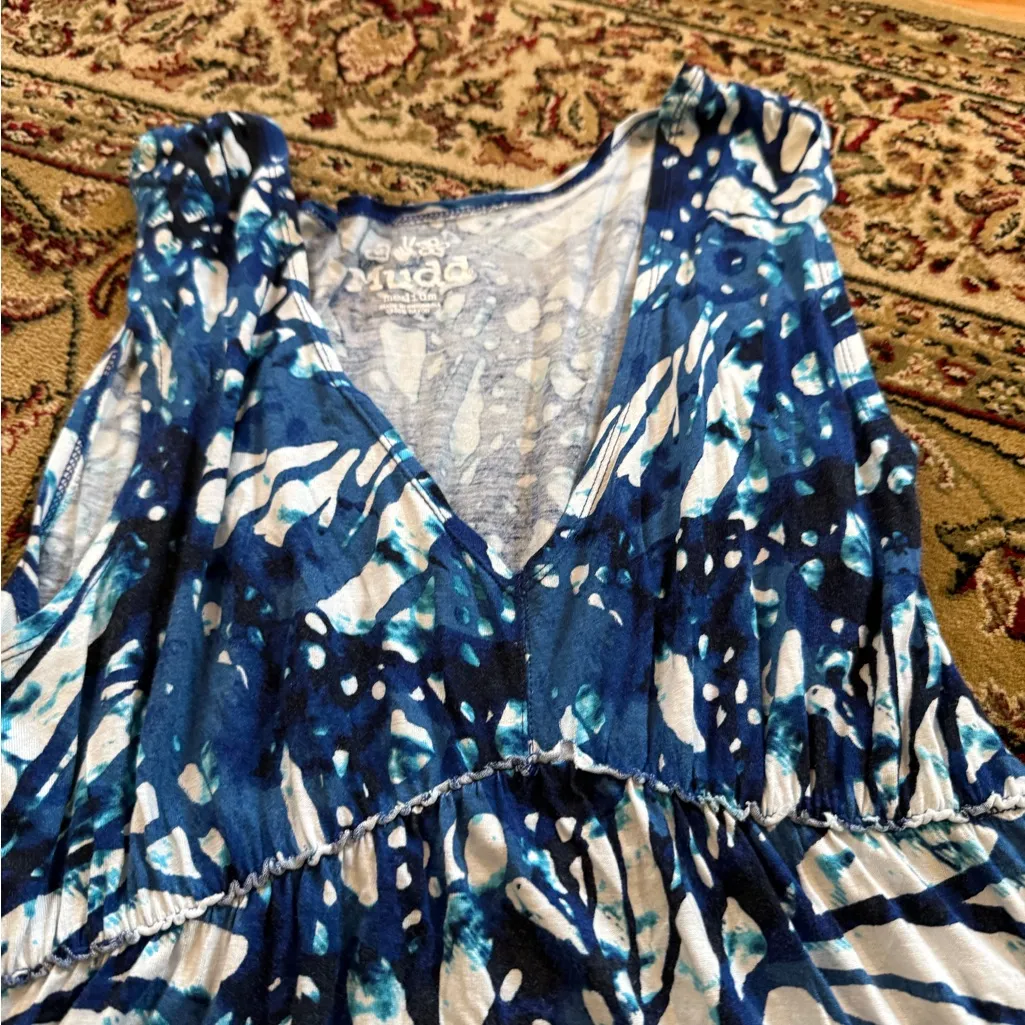 Mudd Blue and White Patterned Maxi Dress - Image 2